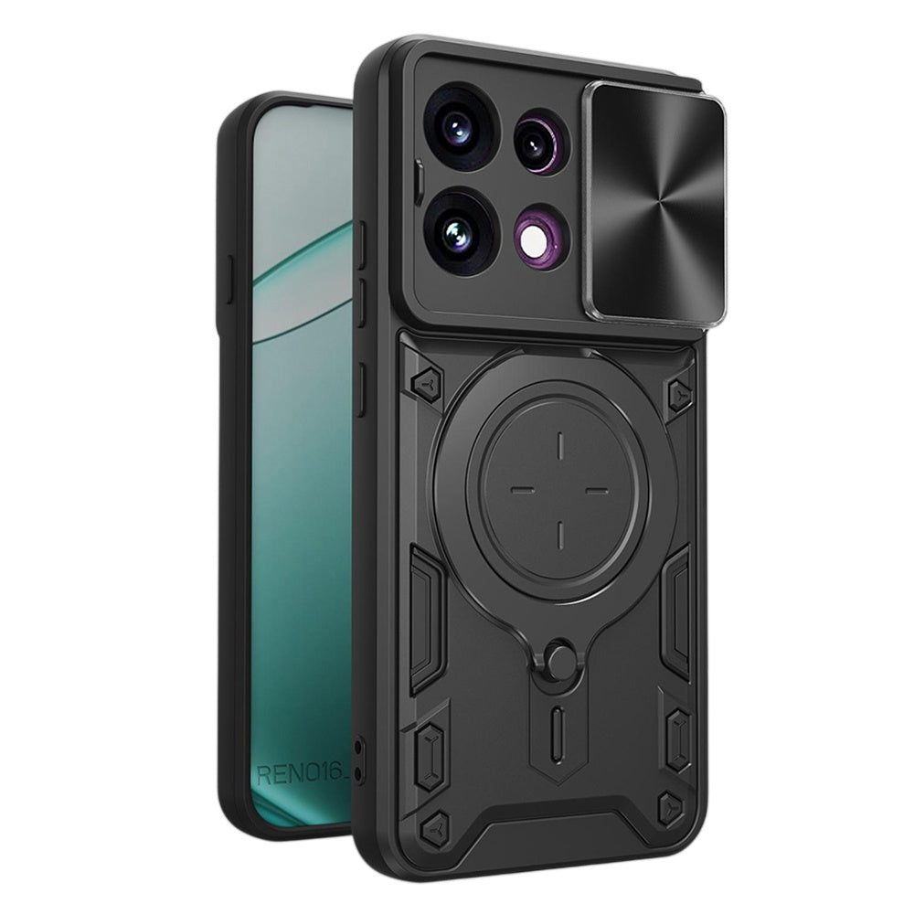 Калъф за Oppo Reno16 F / Reno16 FS, Techsuit, CamGuard Pro, Черен