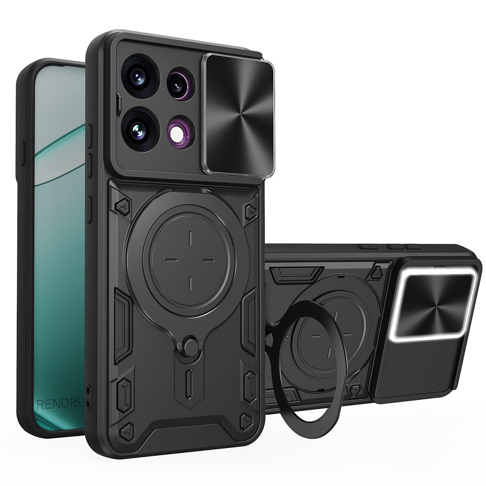 Калъф за Oppo Reno16 F / Reno16 FS, Techsuit, CamGuard Pro, Черен
