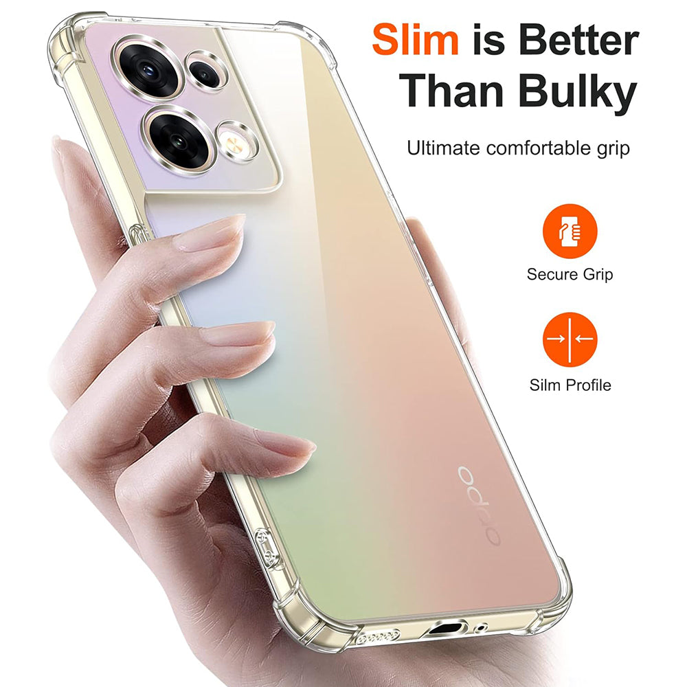 Калъф за Oppo Reno8, Techsuit, противоударен прозрачен, прозрачен