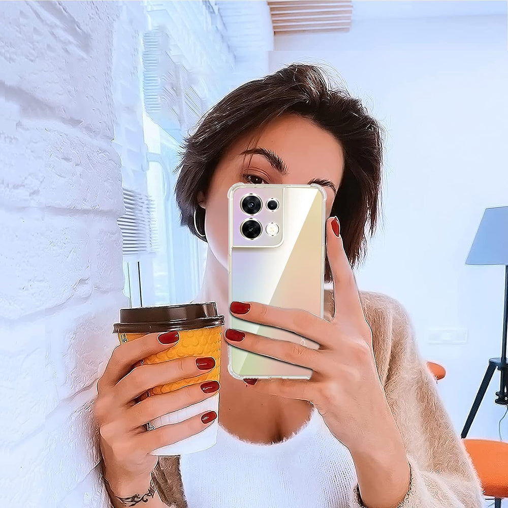 Калъф за Oppo Reno8, Techsuit, противоударен прозрачен, прозрачен