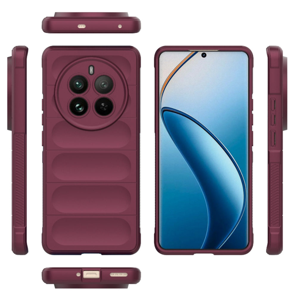 Калъф за Realme 12 Pro / 12 Pro+, Techsuit, Magic Shield, Бордо