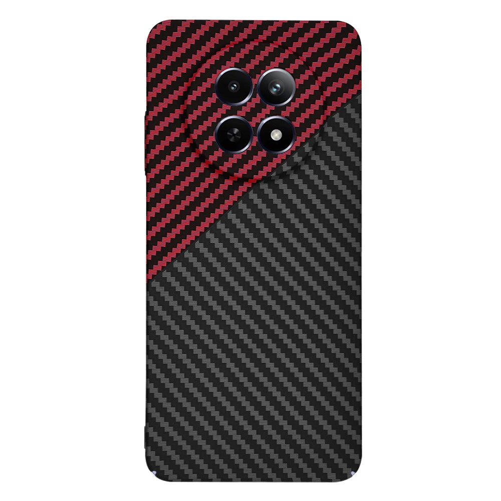 Калъф за Realme 12x / 12, Techsuit, Carbonite FiberShell, Черно Червен