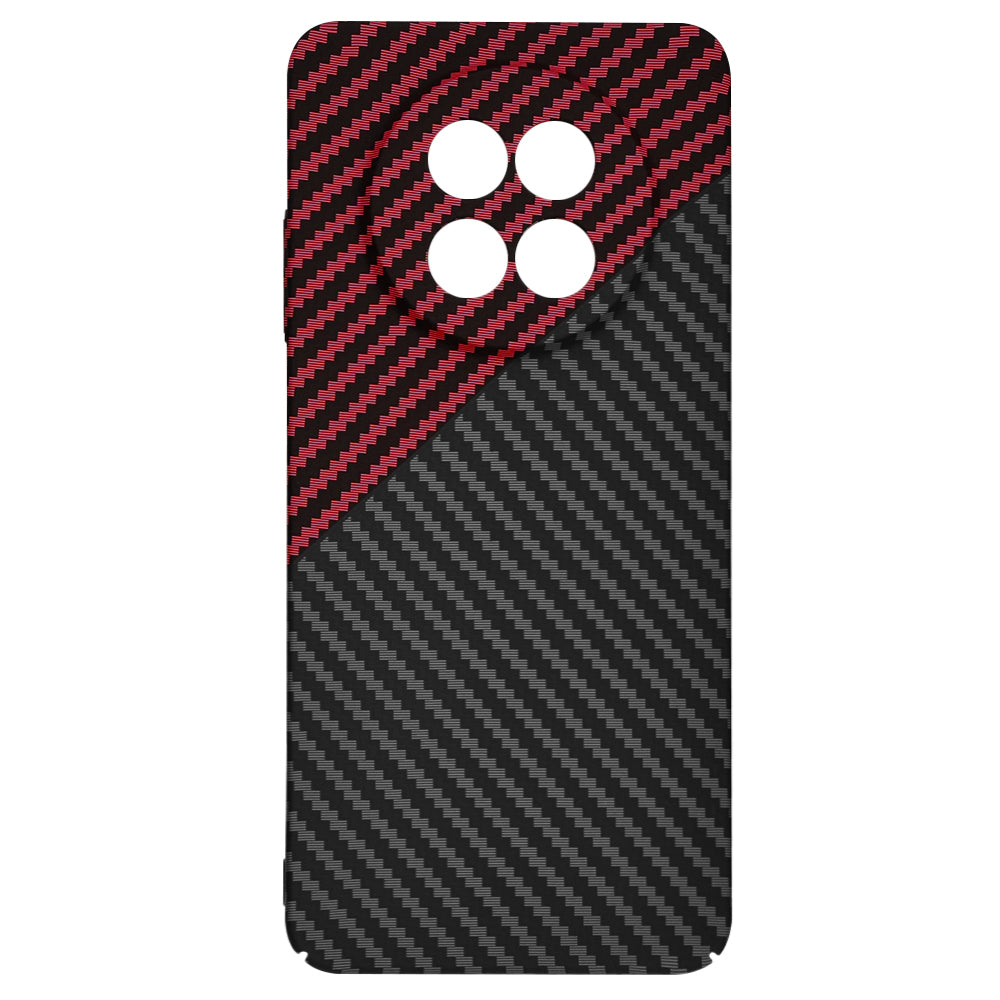 Калъф за Realme 12x / 12, Techsuit, Carbonite FiberShell, Черно Червен