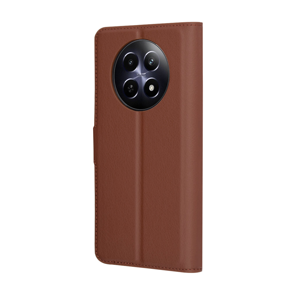 Калъф за Realme 12x / 12, Techsuit, Leather Folio, Кафяв