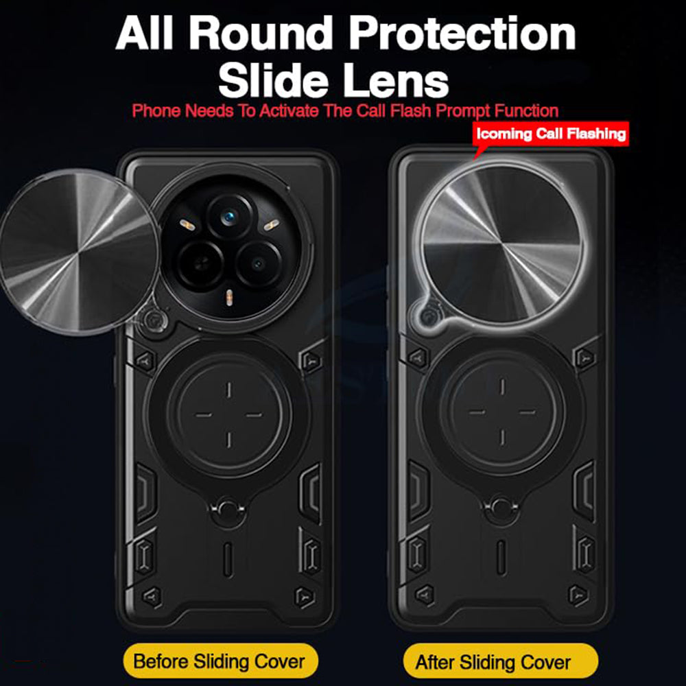 Калъф за Realme 14 Pro+, Techsuit, CamGuard Pro, Черен