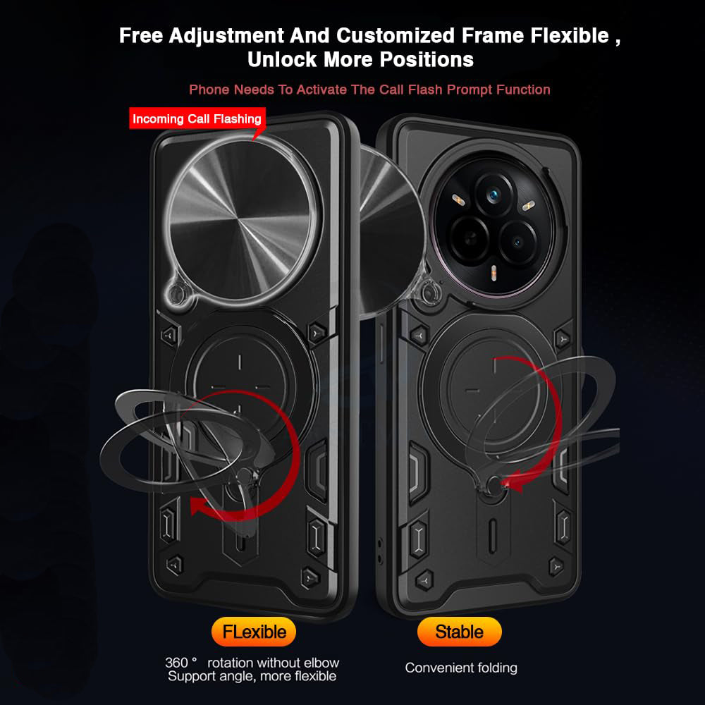 Калъф за Realme 14 Pro+, Techsuit, CamGuard Pro, Черен