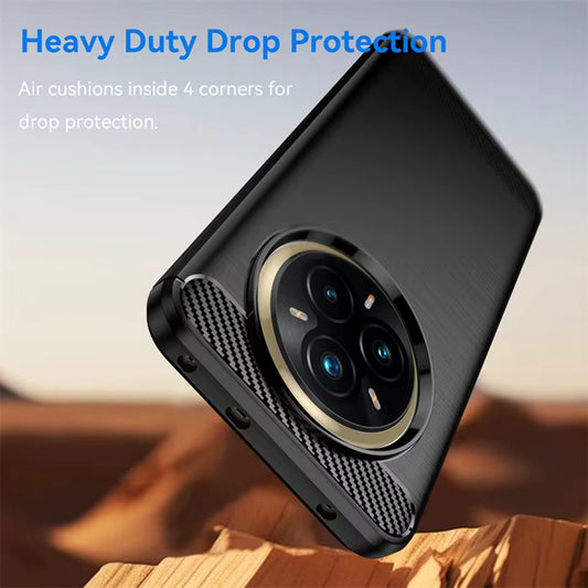 Калъф за Realme 14 Pro+, Techsuit, Карбон, Черен