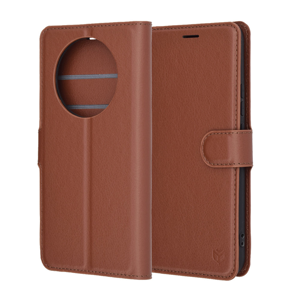 Калъф за Realme 14 Pro+, Techsuit, Leather Folio, Кафяв