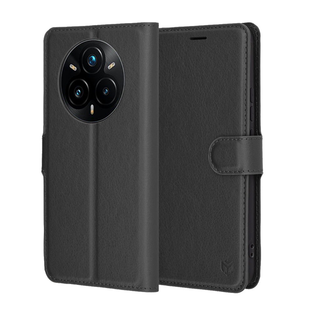 Калъф за Realme 14 Pro+, Techsuit, Leather Folio, Черен