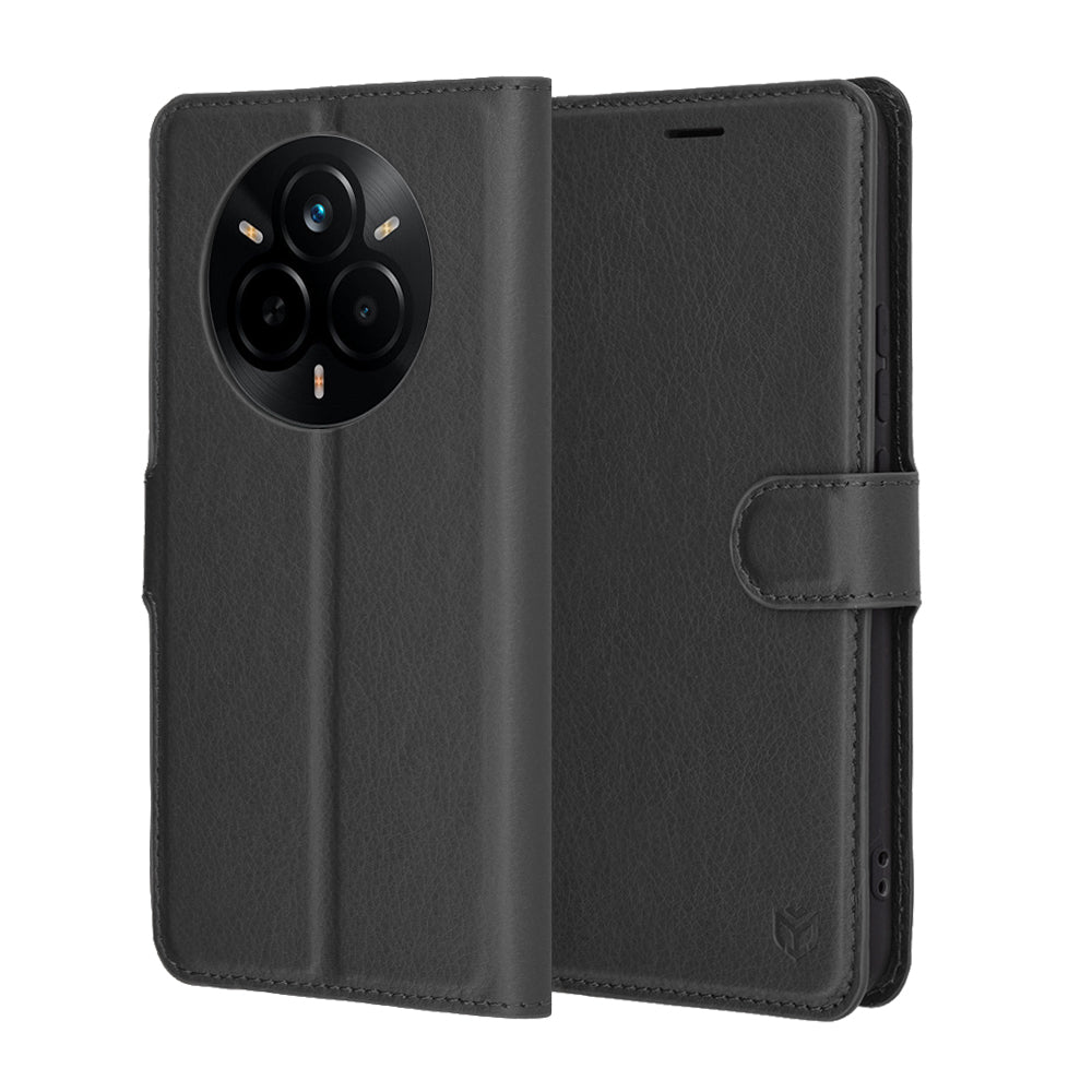 Калъф за Realme 14 Pro, Techsuit, Leather Folio, Черен