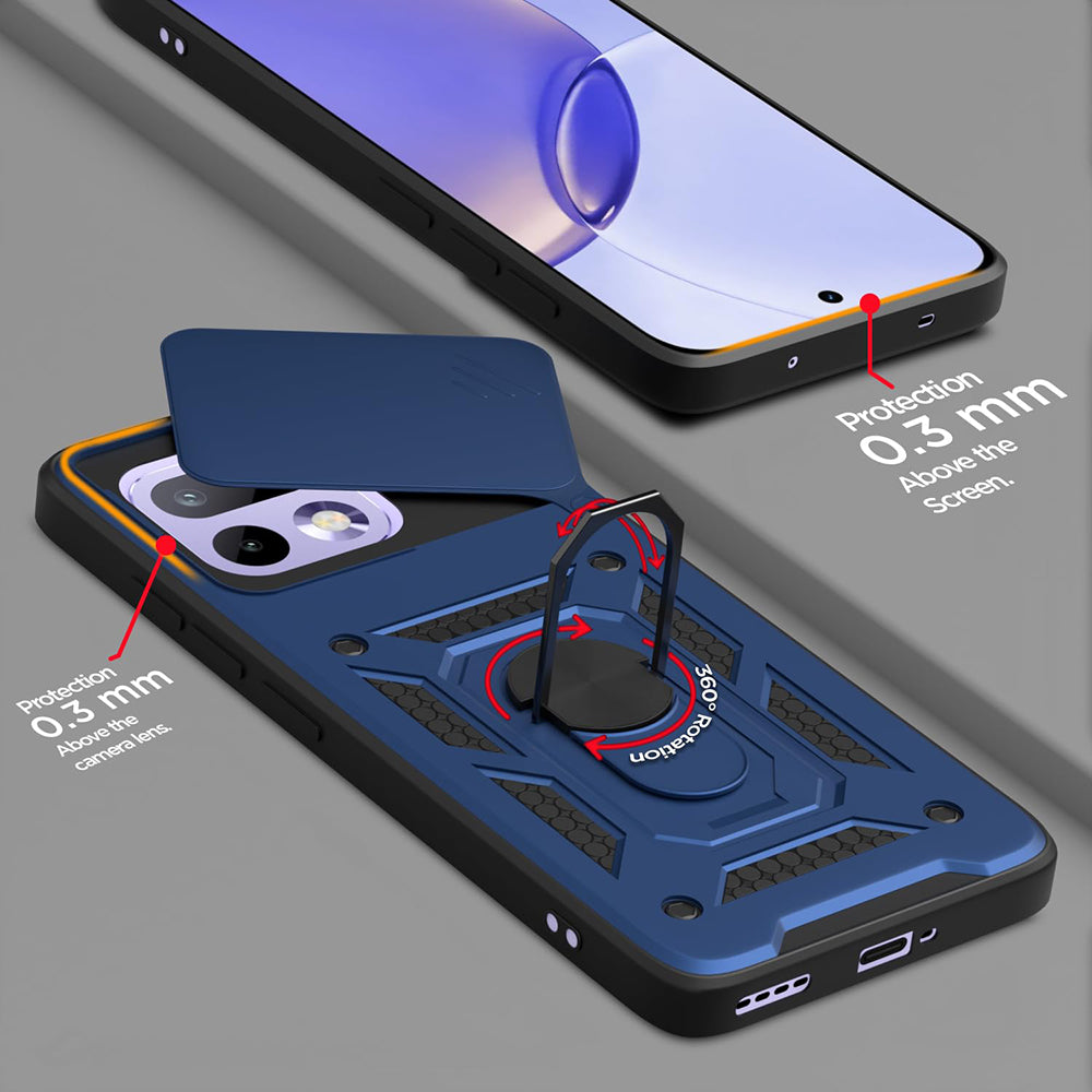 Калъф за Realme 16 Pro, Techsuit, CamShield, Син
