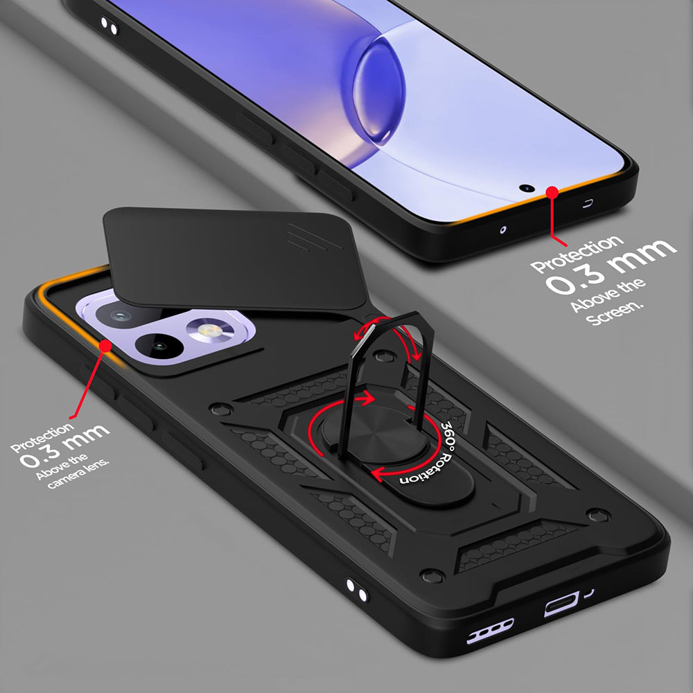 Калъф за Realme 16 Pro, Techsuit, CamShield, Черен