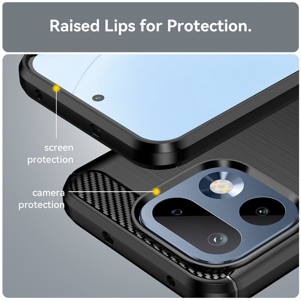 Калъф за Realme 16 Pro, Techsuit, Карбон, Черен