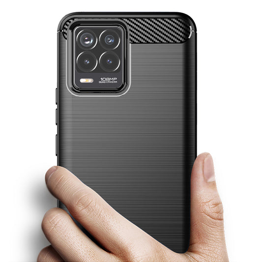 Калъф за Realme 8 Pro / 8, Techsuit, Карбон, Черен