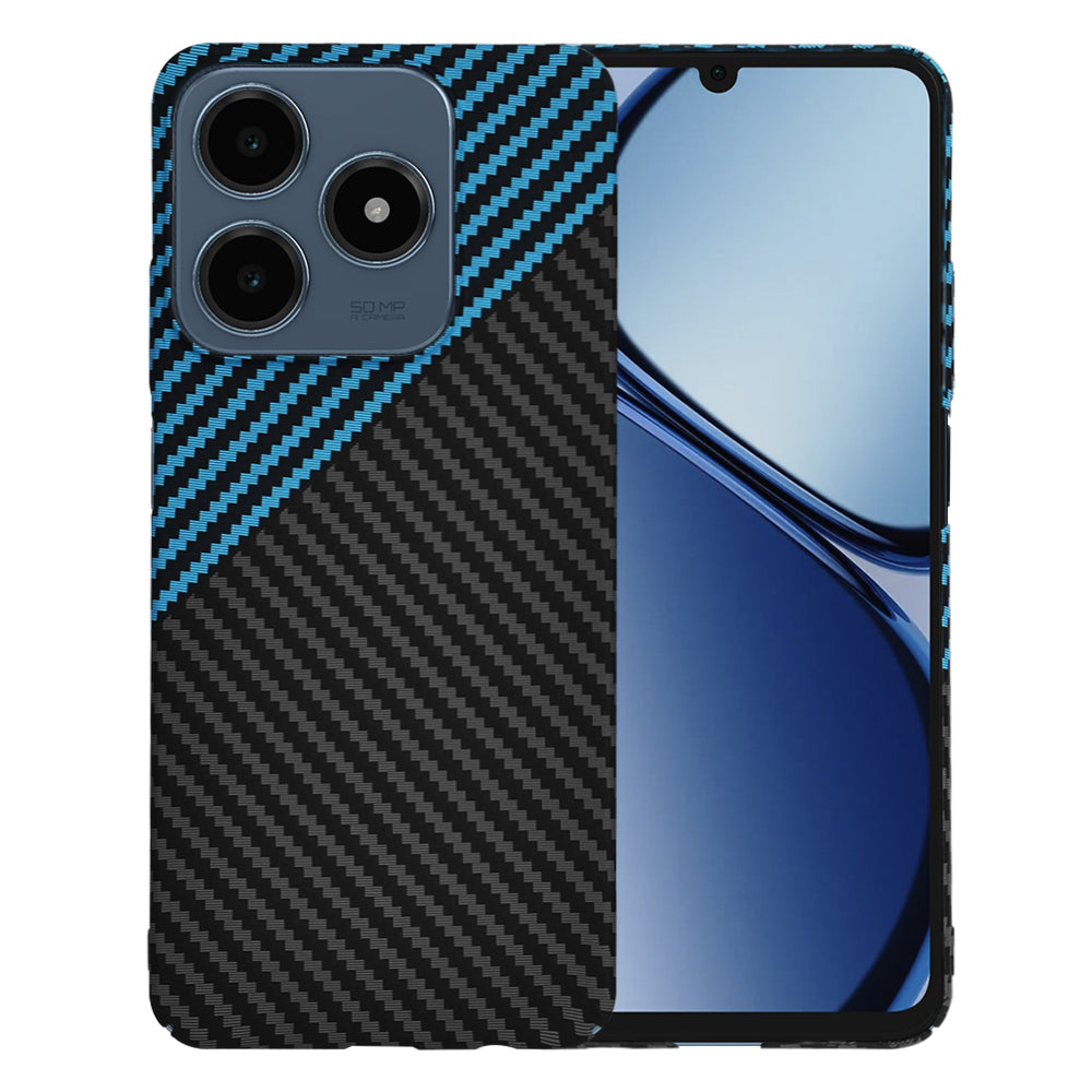 Калъф за Realme C63 / C61, Techsuit, Carbonite FiberShell, Черно Синьо