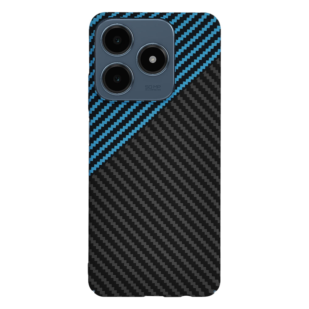 Калъф за Realme C63 / C61, Techsuit, Carbonite FiberShell, Черно Синьо