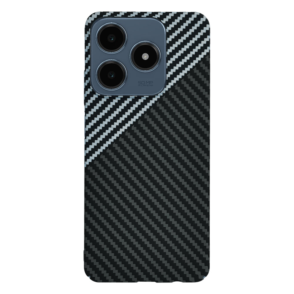 Калъф за Realme C63 / C61, Techsuit, Carbonite FiberShell, Черно Сиво