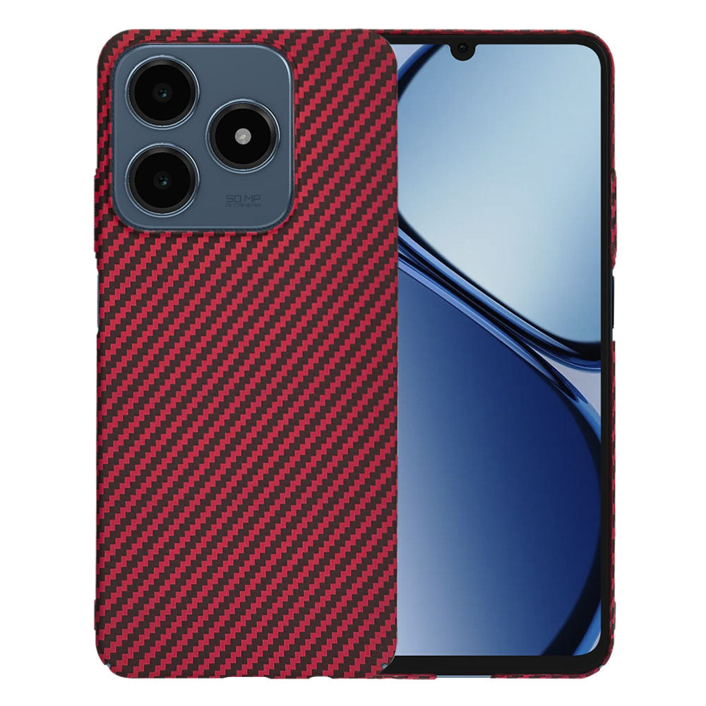 Калъф за Realme C63 / C61, Techsuit, Carbonite FiberShell, Червен