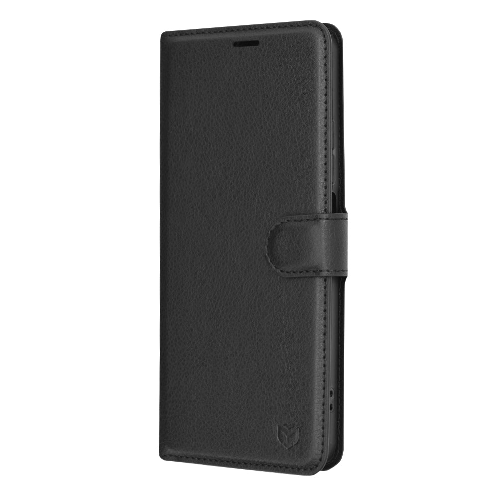 Калъф за Realme C67 4G, Techsuit, Leather Folio, Черен