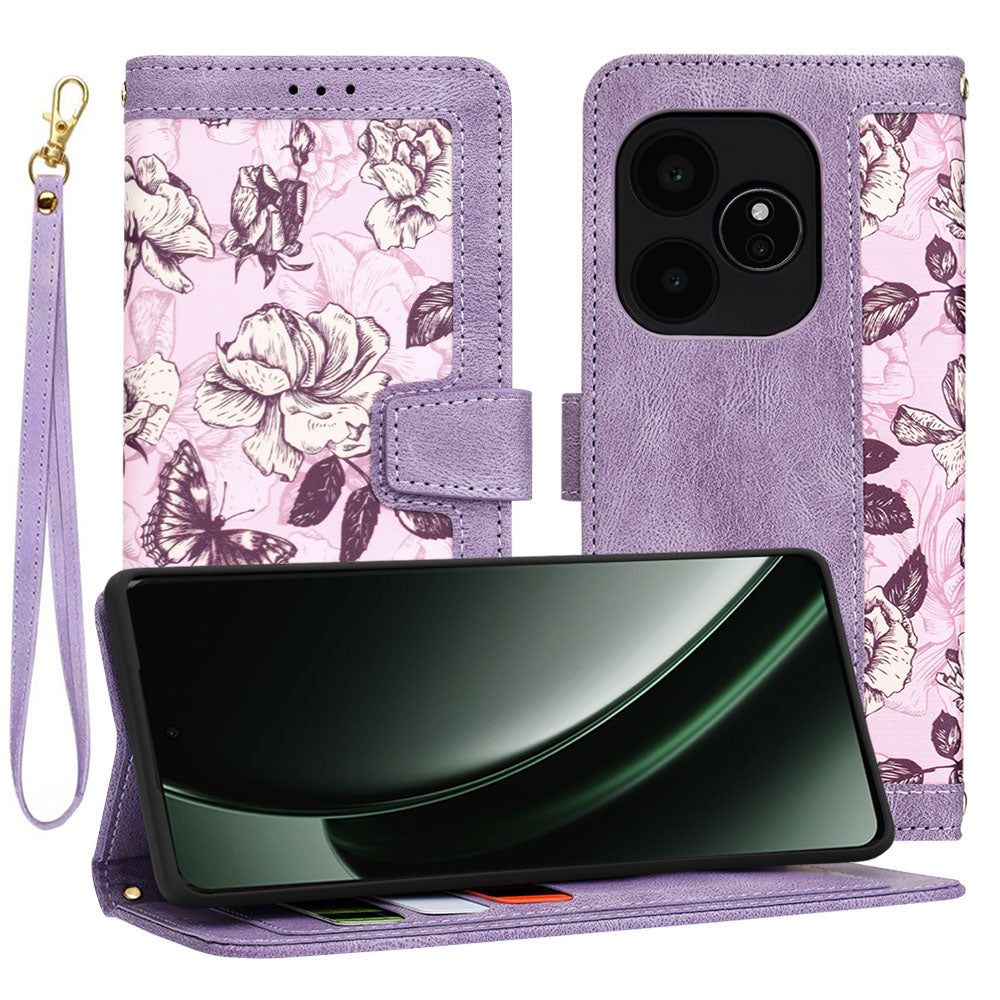 Калъф за Realme GT 6T / GT 6, Techsuit, FlipCraft, Лилав