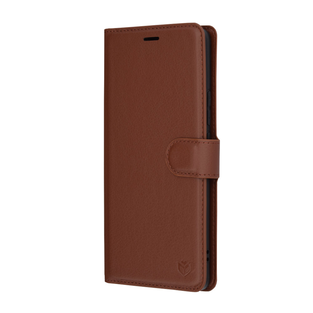 Калъф за Realme GT 6T / GT 6, Techsuit, Leather Folio, Кафяв