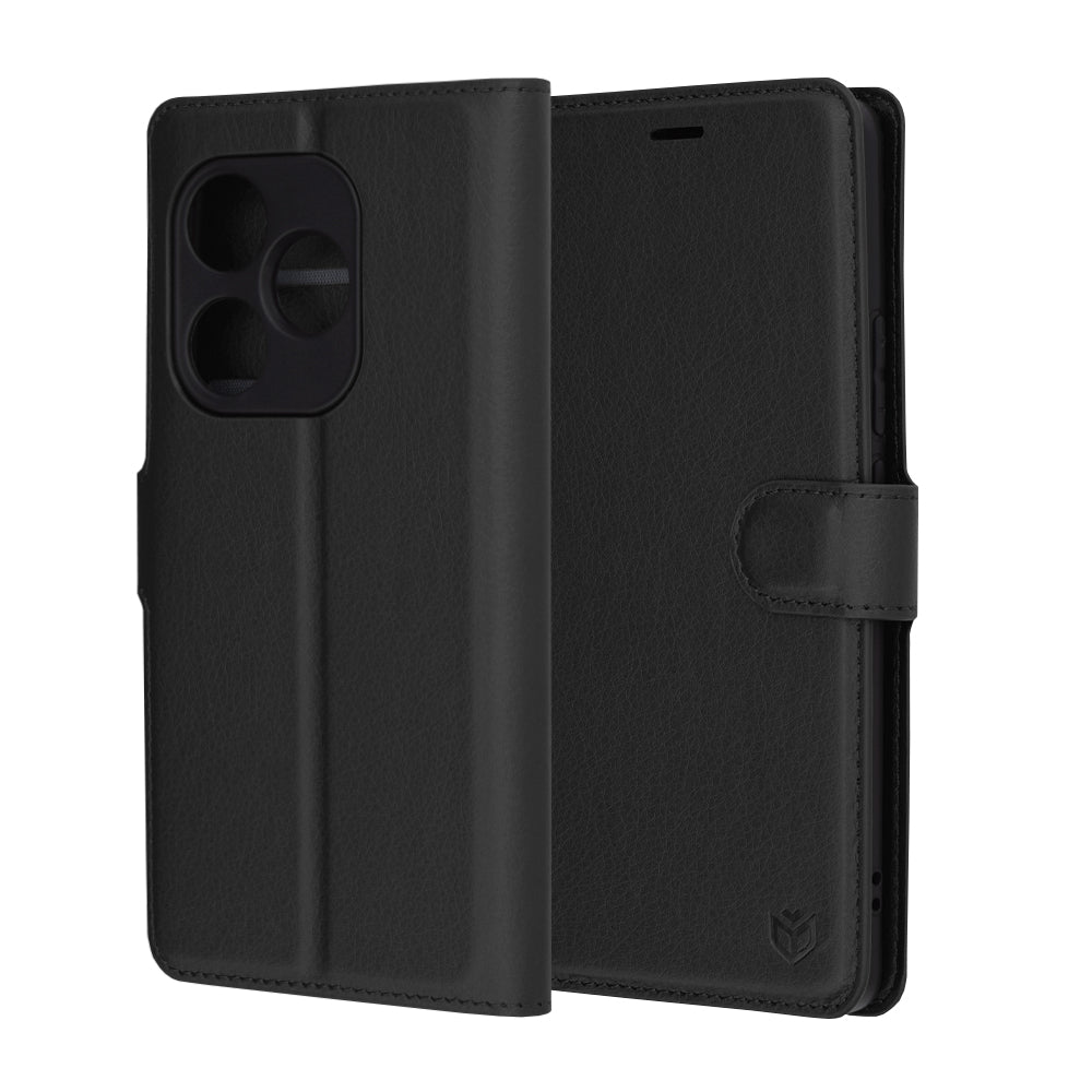 Калъф за Realme GT 6T / GT 6, Techsuit, Leather Folio, Черен