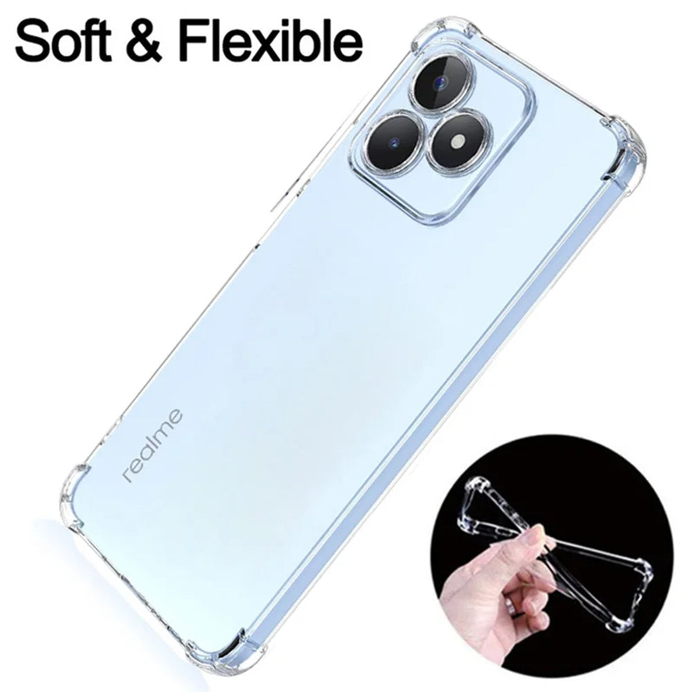 Калъф за Realme Note 50 / C51, Techsuit, противоударен прозрачен, прозрачен
