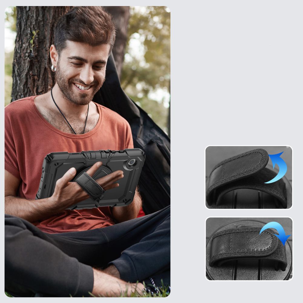 Калъф за Samsung Galaxy Tab A11+ / Tab A9+, Tech-Protect, Solid360, Черен