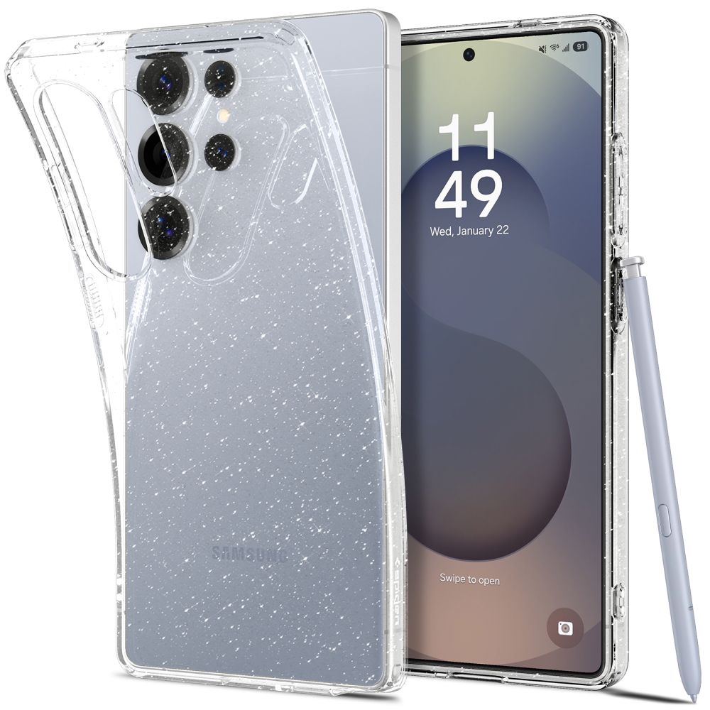 Калъф за Samsung Galaxy S25 Ultra S938, Spigen, Liquid Crystal Glitter, Прозрачен ACS08950