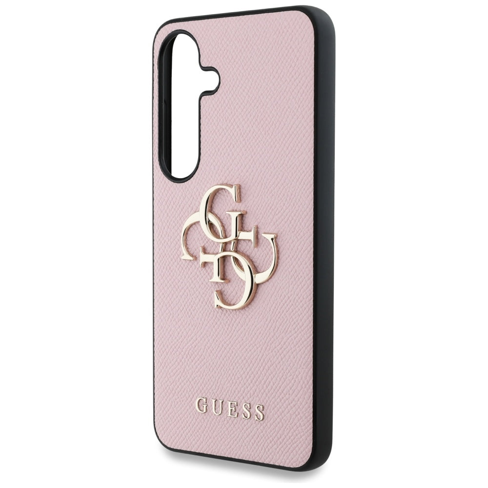 Калъф за Samsung Galaxy S25+ S936, Guess, 4G Grained Big and Classic Logo, Розов, Реупакован