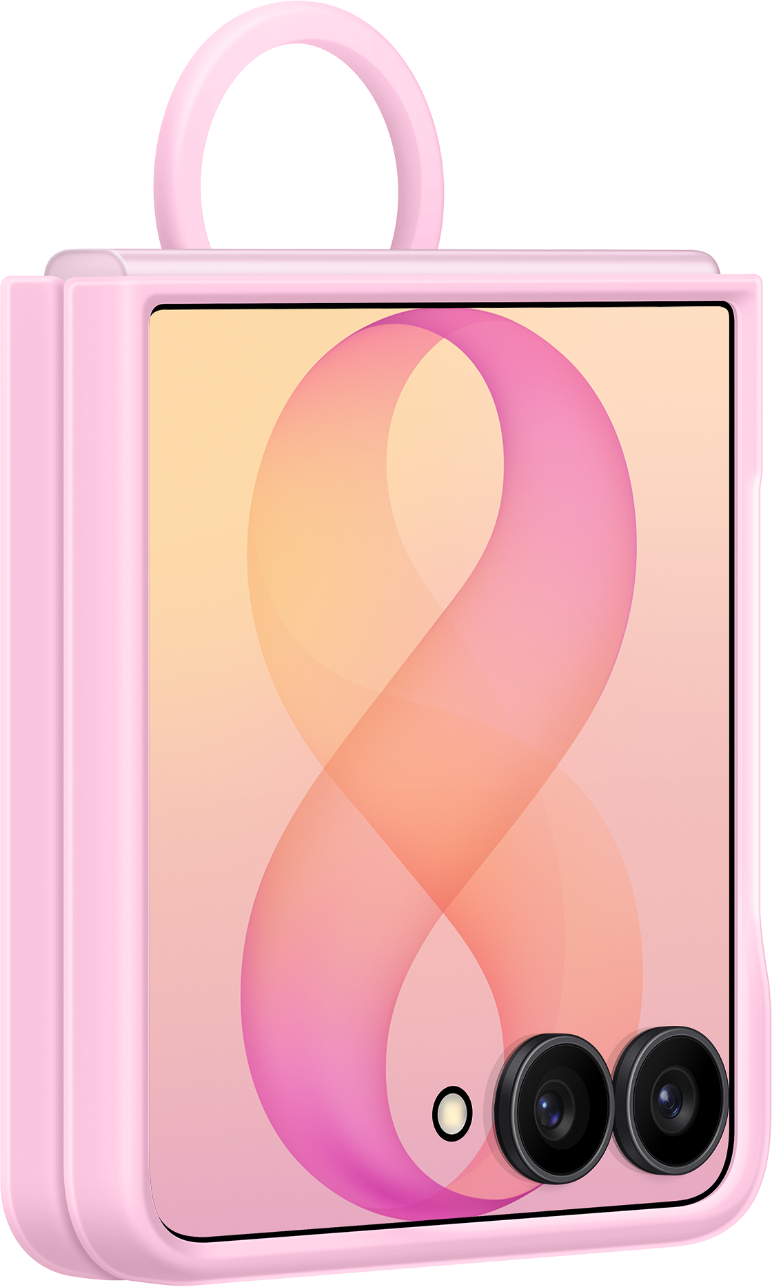 Калъф за Samsung Galaxy Z Flip8 F776, силиконов магнитен пръстен, розов EF-EF776CVEGWW