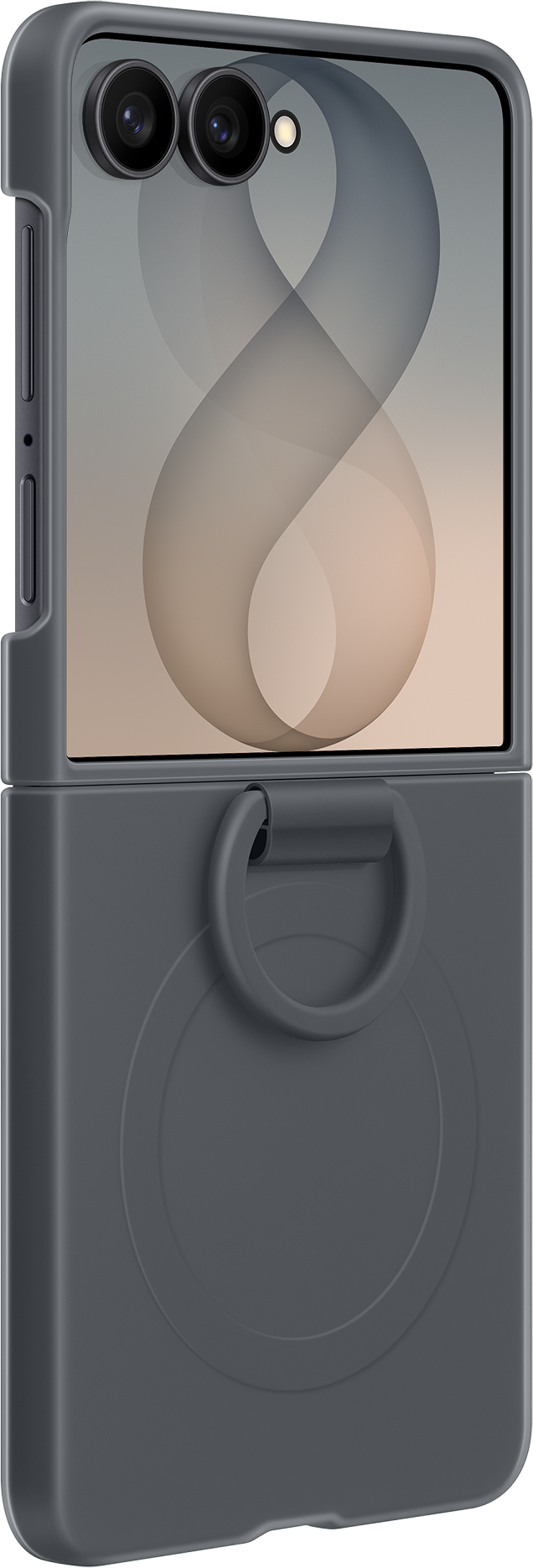 Калъф за Samsung Galaxy Z Flip8 F776, силиконов магнитен пръстен, черен EF-EF776CBEGWW