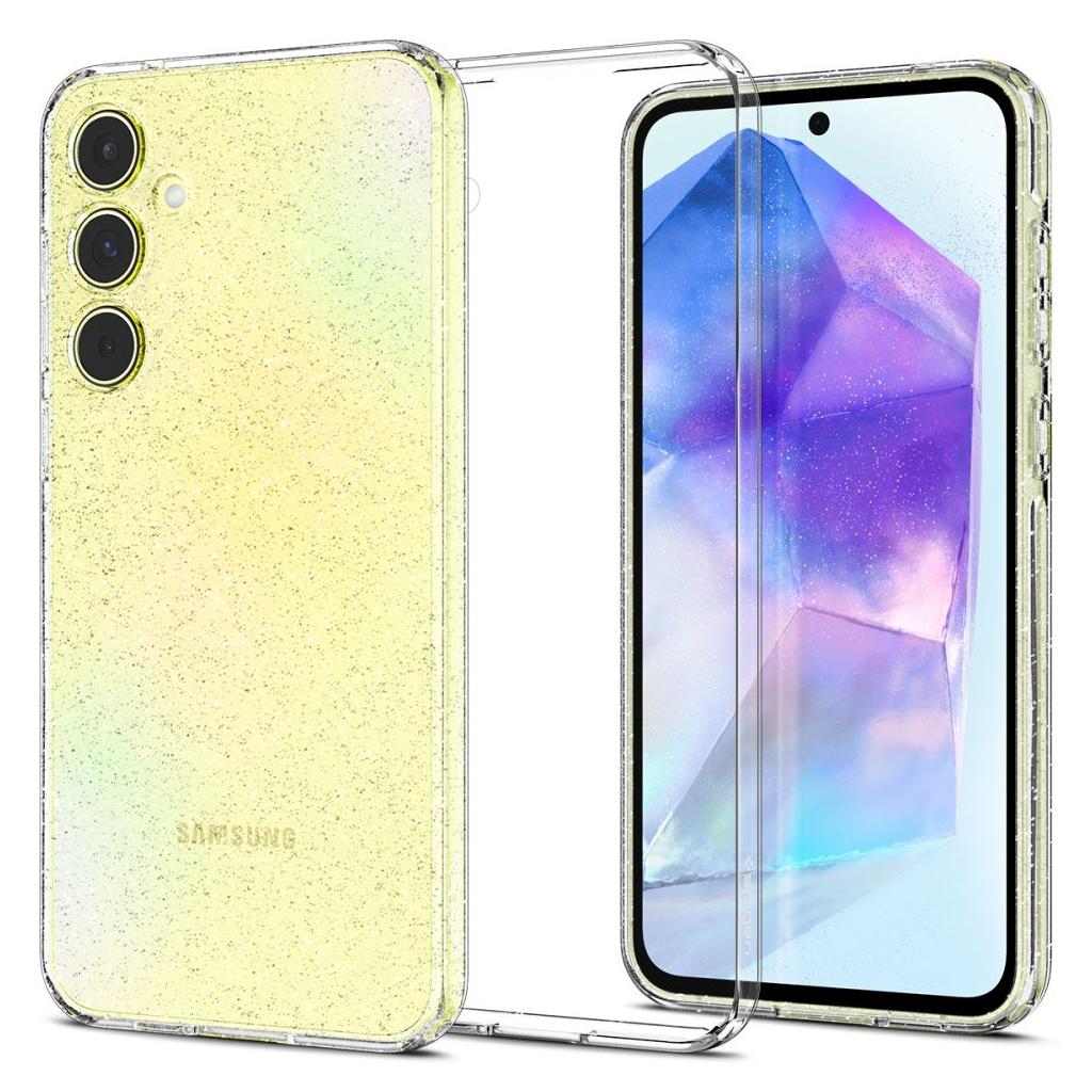 Калъф за Samsung Galaxy A55 5G A556, Spigen, Liquid Crystal Glitter, прозрачен ACS07538