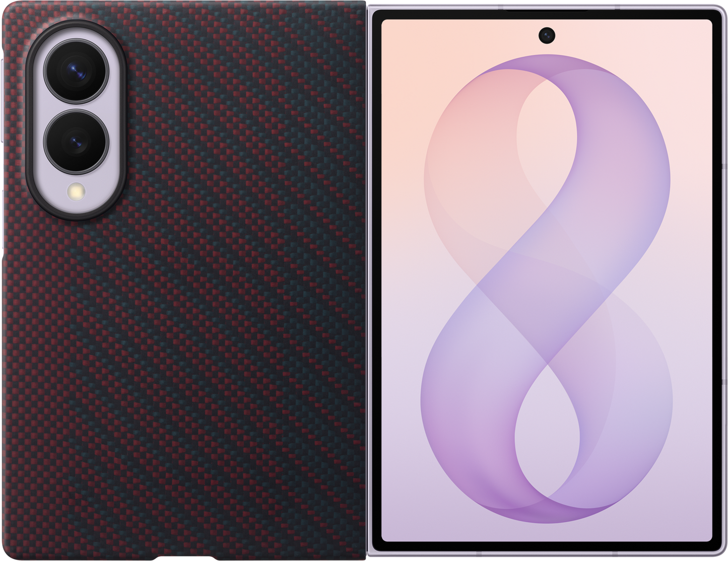 Калъф за Samsung Galaxy Z Fold8 F971, Carbon Magnet Case, Червен EF-KF971SREGWW