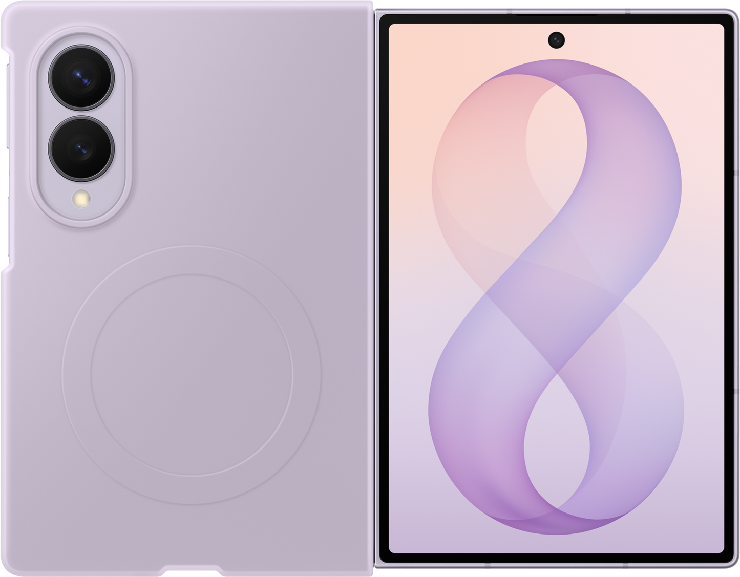 Калъф за Samsung Galaxy Z Fold8 F971, силиконов магнитен калъф, лилав EF-EF971CVEGWW