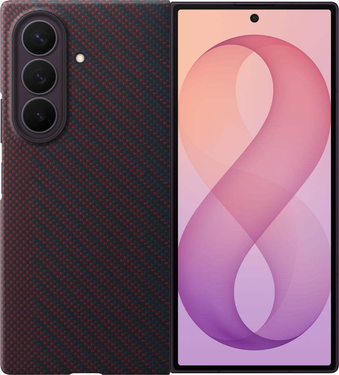 Калъф за Samsung Galaxy Z Fold8 Ultra F976, Carbon Magnet Case, Червен EF-KF976SREGWW