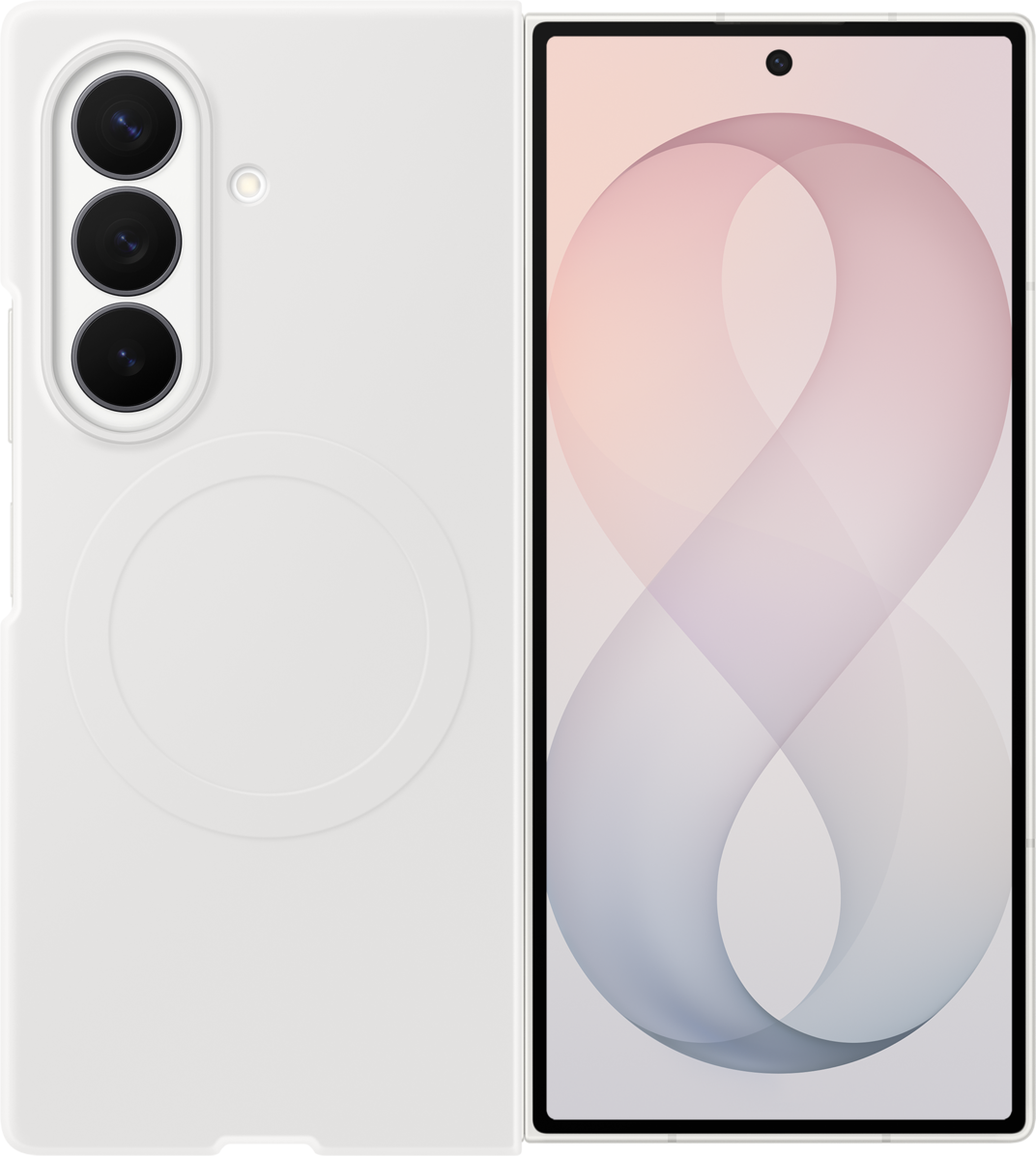Калъф за Samsung Galaxy Z Fold8 Ultra F976, силиконов магнитен калъф, бял EF-EF976CWEGWW