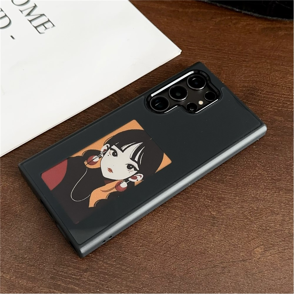 Калъф за Samsung Galaxy S23 Ultra S918, OEM, Персонализиран E-Ink дисплей, Черен