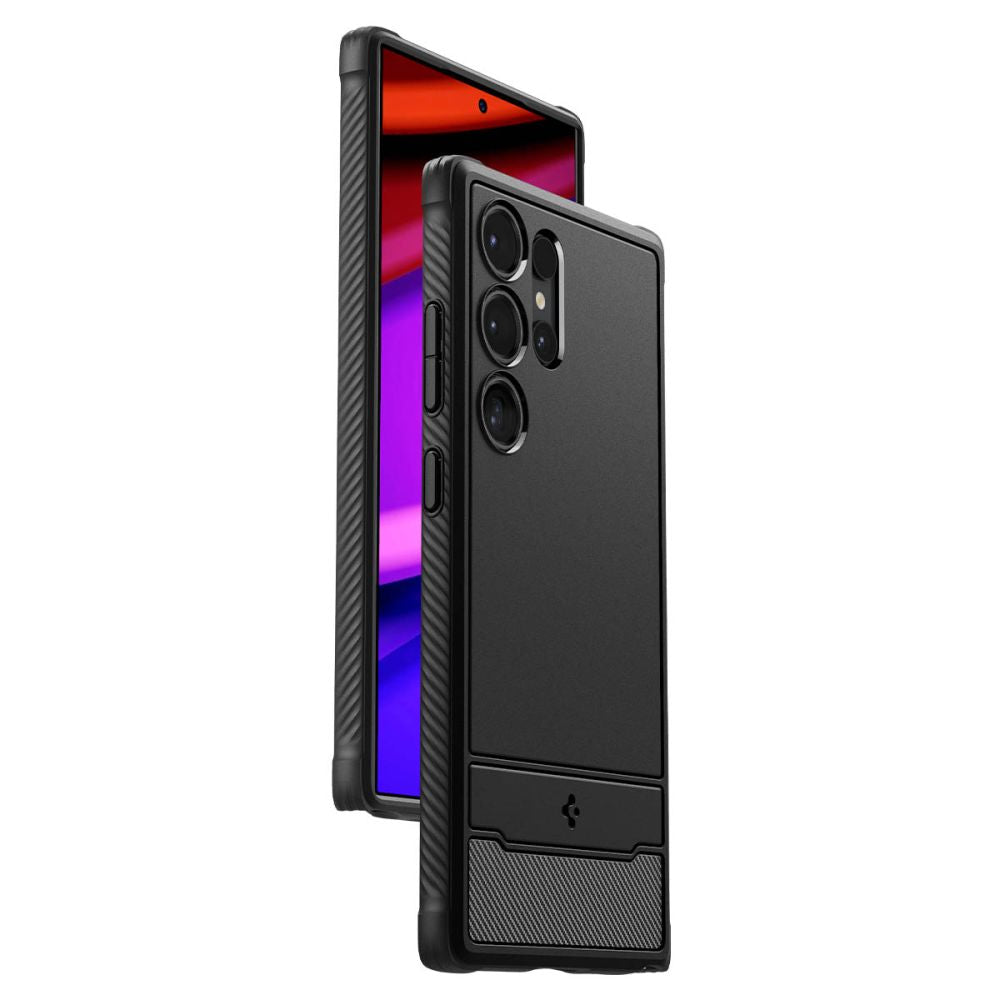 Калъф за Samsung Galaxy S24 Ultra S928, Spigen, Rugged Armour, черен ACS07286