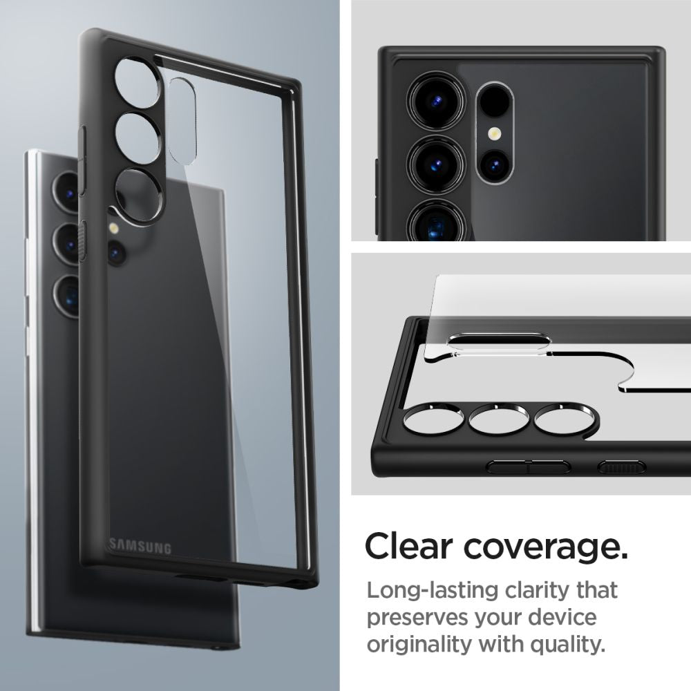 Калъф за Samsung Galaxy S24 Ultra S928, Spigen, Ultra Hybrid, Матово Черен ACS07295