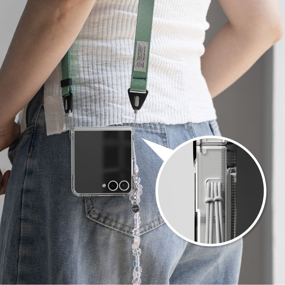 Калъф за Samsung Galaxy Z Flip7 F766, Ringke, Fusion, Прозрачен