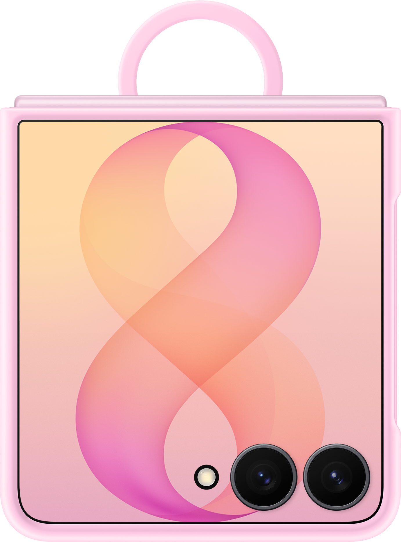 Калъф за Samsung Galaxy Z Flip8 F776, силиконов магнитен пръстен, розов EF-EF776CVEGWW