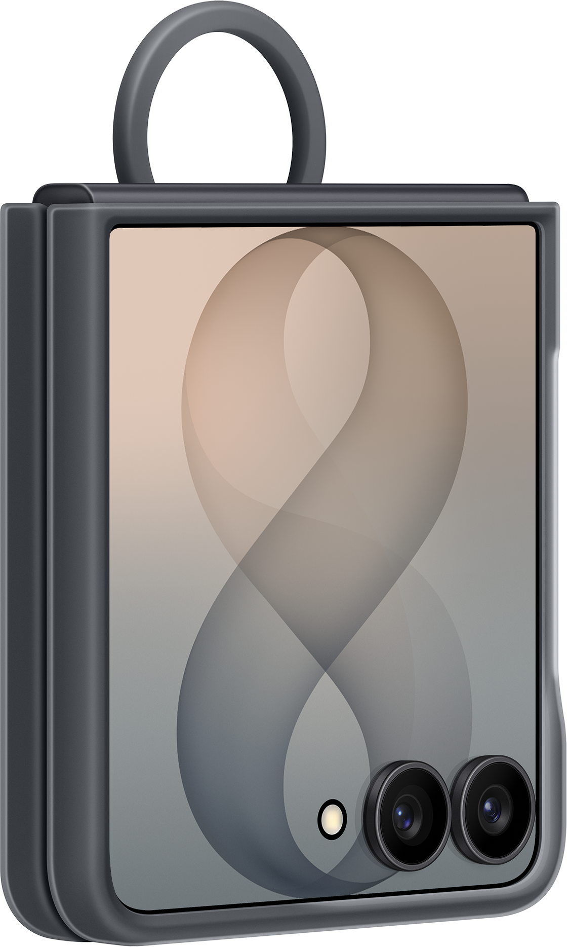 Калъф за Samsung Galaxy Z Flip8 F776, силиконов магнитен пръстен, черен EF-EF776CBEGWW