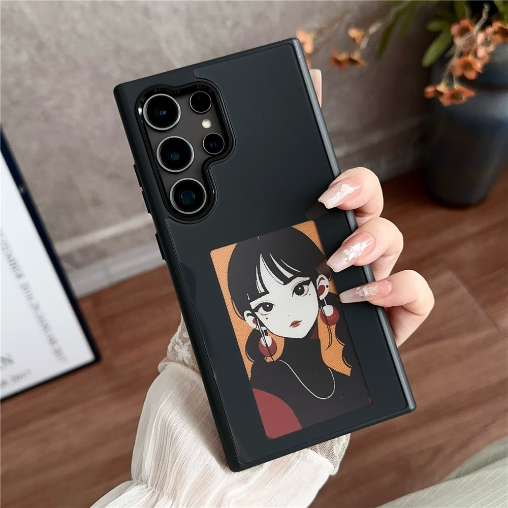 Калъф за Samsung Galaxy S23 Ultra S918, OEM, Персонализиран E-Ink дисплей, Черен
