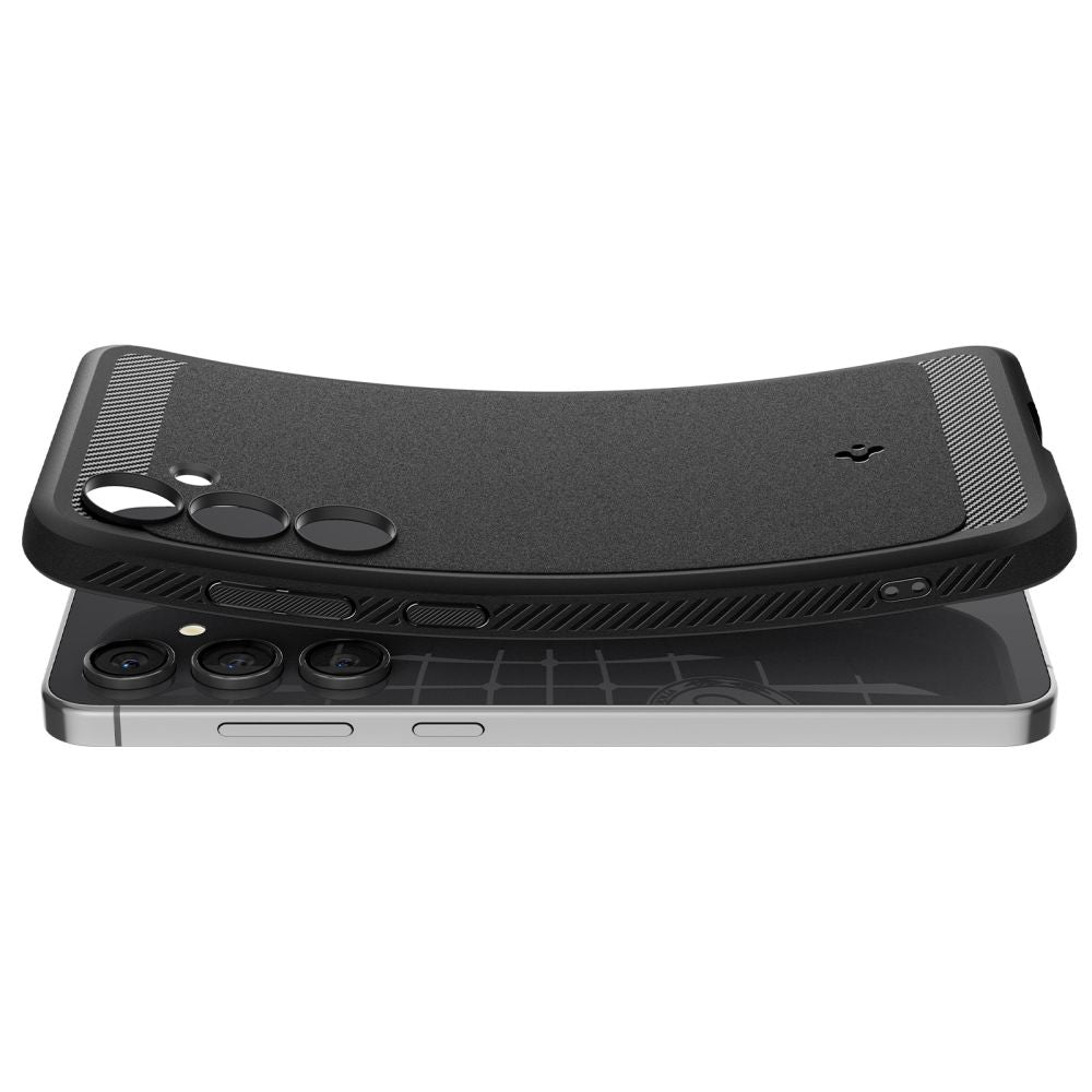 Калъф за Samsung Galaxy S24 FE S721, Spigen, Rugged Armor, Черен ACS08578