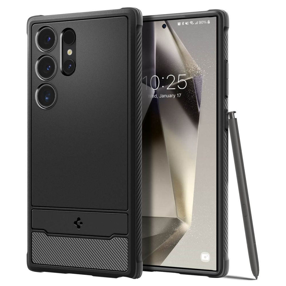 Калъф за Samsung Galaxy S24 Ultra S928, Spigen, Rugged Armour, черен ACS07286
