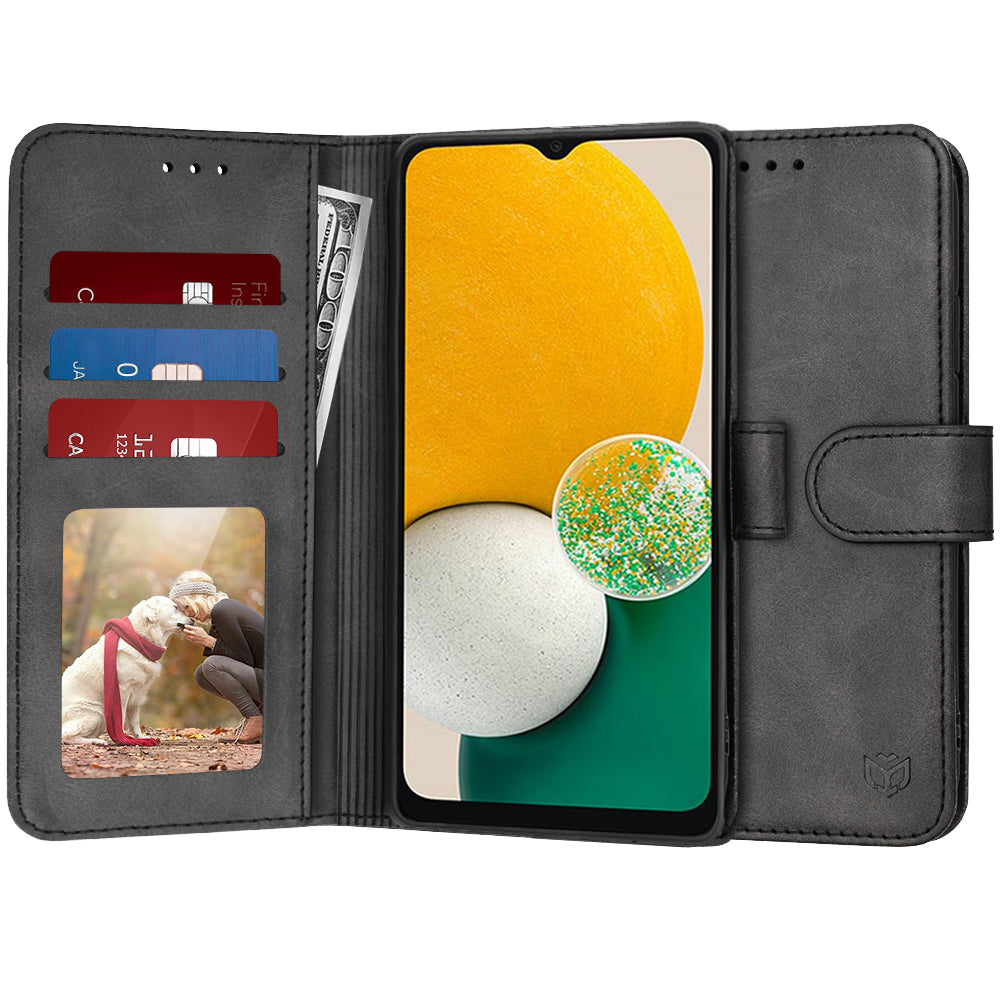 Калъф за Samsung Galaxy A04s A047 / A13 5G A136, Techsuit, Diary Book, Черен