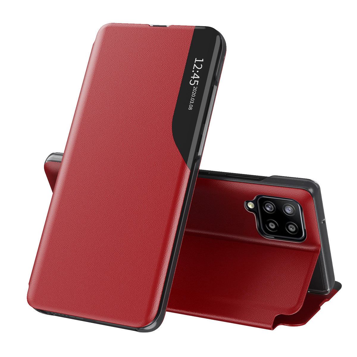 Калъф за Samsung Galaxy A12 Nacho A127 / A12 A125, Techsuit, eFold, Червен