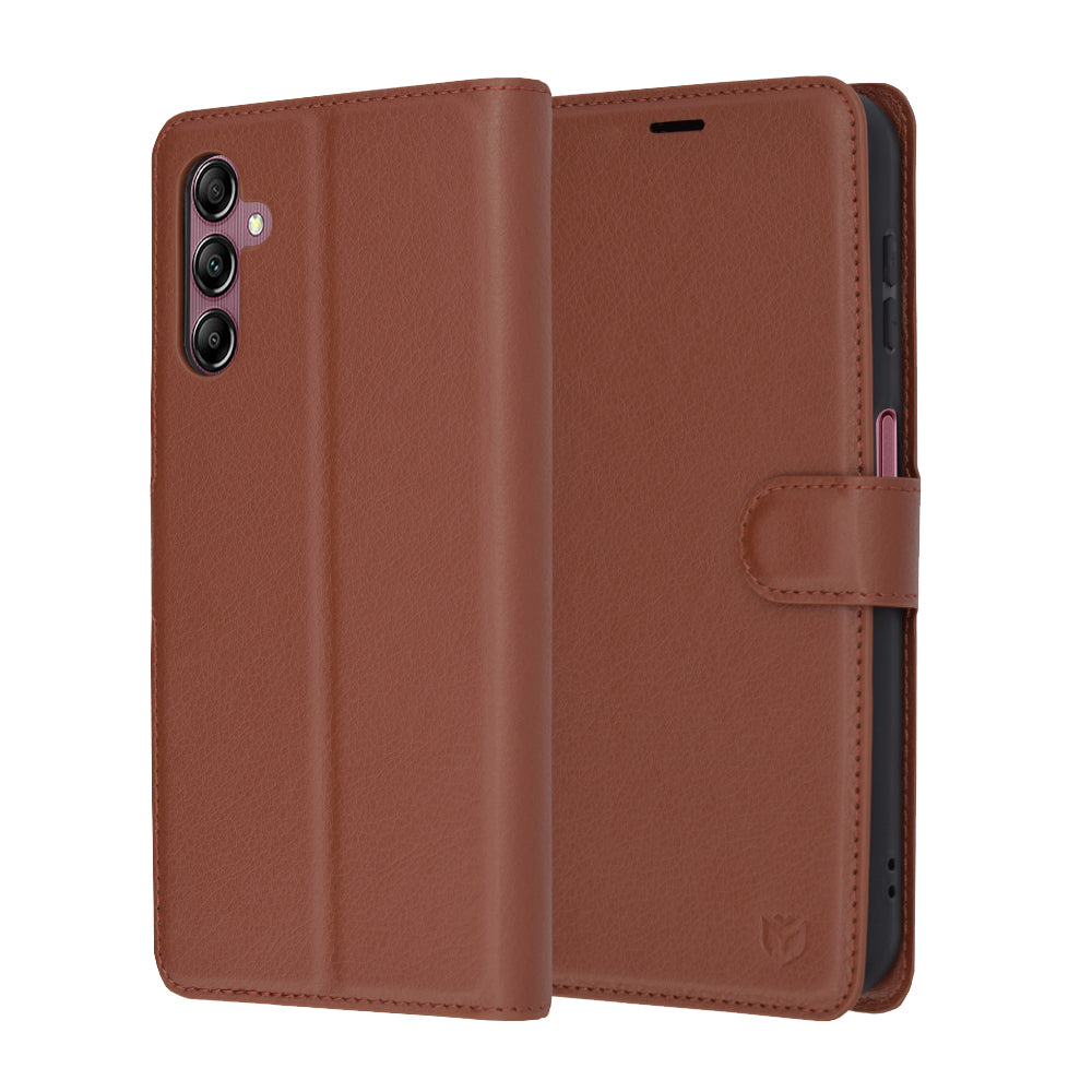 Калъф за Samsung Galaxy A14 A145 / A14 5G A146, Techsuit, Leather Folio, Кафяв