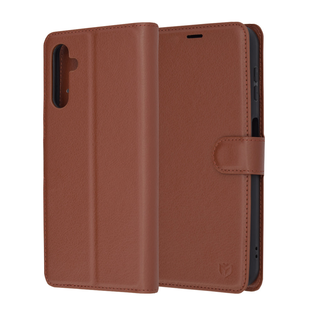 Калъф за Samsung Galaxy A14 A145 / A14 5G A146, Techsuit, Leather Folio, Кафяв
